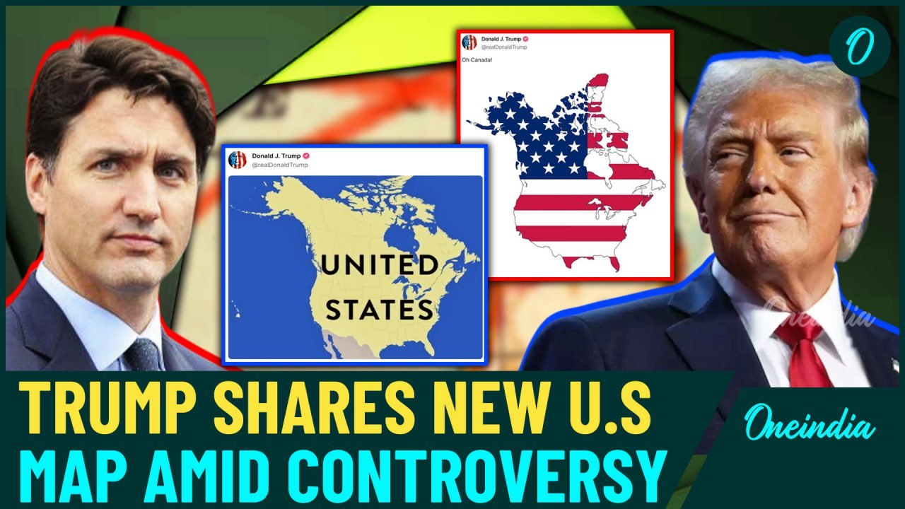 Trump Erupts Major Controversy Again, Shares New Map of America Says Canadians better....