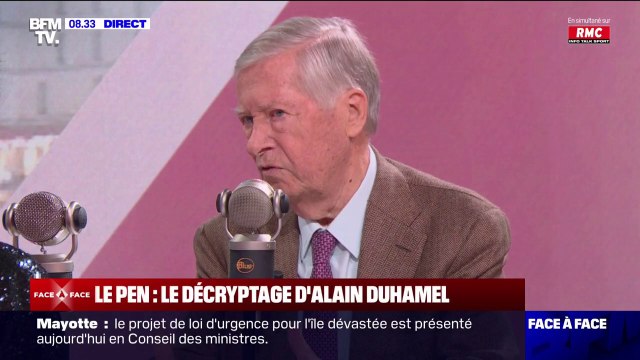 Jean-Marie Le Pen est le seul homme politique de la Ve République qui est arrivé à exercer une influence décisive sans jamais exercer aucun pouvoir , explique Alain Duhamel