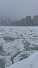 El Lago Michigan se congela bajo la que podría ser la nevada más intensa en una década según los expertos
