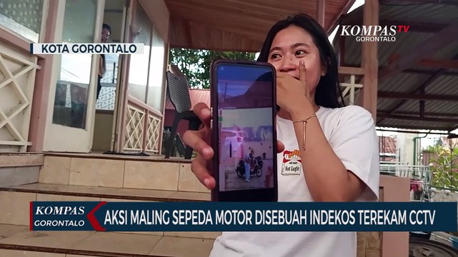 Aksi Maling Sepeda Motor Milik Mahasiswa Disebuah Indekos di Kota Gorontalo Terekam CCTV