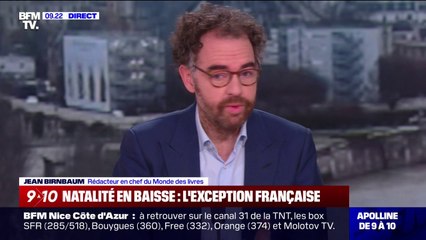 Baisse de la natalité: "Aujourd'hui il ne s'agit plus forcément de protéger un enfant à naître de la violence du monde", affirme Jean Birnbaum