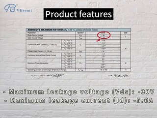 SMG2307PE-VB is a SOT23 package P-Channel field effect MOS tube