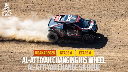 Al-Attiyah changing his wheel  - Stage 4 - #Dakar2025
