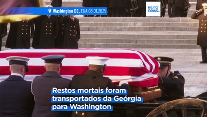 Corpo de Jimmy Carter chega ao Capitólio para cerimónias fúnebres