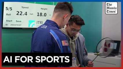 US Olympic badminton player tries out AI-assisted training program at CES
