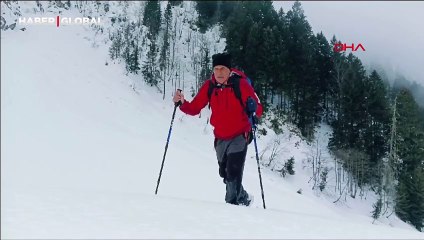 Rize'de kar yürüyüşü ile spor