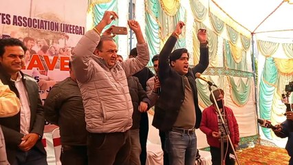 Protest by pdd employees in Jammu to Press for Employee Demands