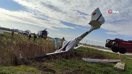 Yenişehir Havalimanı’nda uçak kazası