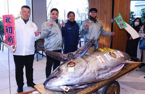 Motorbike-sized tuna fetches $1.3 million at Tokyo fish market auction