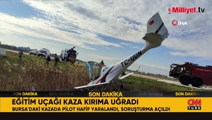 Bursa'da eğitim uçağı düştü!