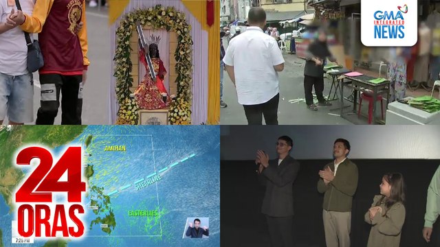 24 Oras: (Part 2) Panalangin at pasasalamat ng mga deboto sa huling gabi ng pagpupugay ; tensyonadong clearing ops sa ruta ng Traslacion; higantang sawa at ahas na namataan; malamig na klima dahil sa bugso ng amihan; Green Bones sa Hollywood, atbp.