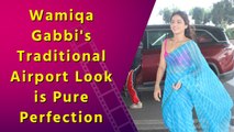 Wamiqa Gabbi Exudes Elegance in Traditional Attire at Airport