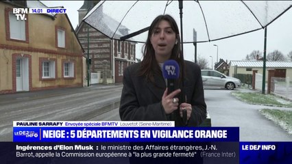 Des chutes de neige en Seine-Maritime à Louvetot