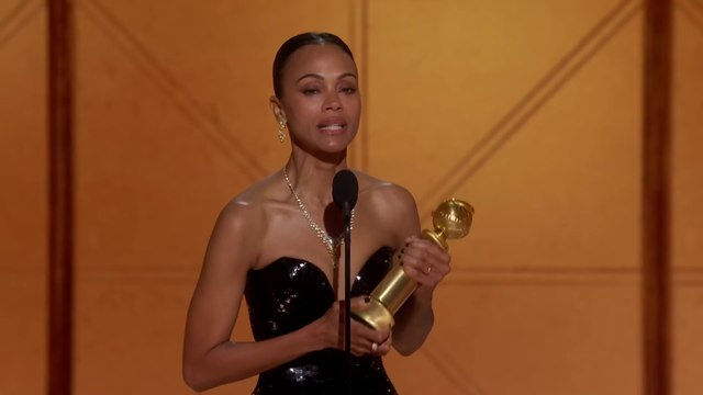 Zoe Saldaña Wins Best Supporting Female Actor – Motion Picture ｜ 82nd Annual Golden Globes
