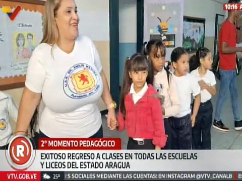 Niños y jóvenes vivieron un exitoso regreso a clases en todas las escuelas y liceos del Edo Aragua