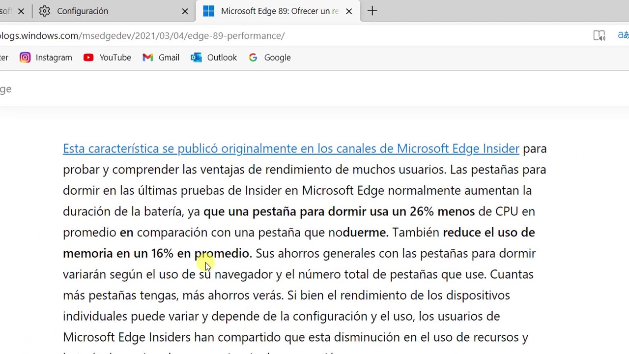 Como hacer que Microsoft Edge no consuma RAM | optimizar al maximo microsoft edge ram y cpu