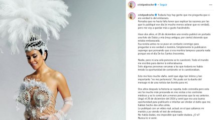 Cristina Pedroche confirma su segundo embarazo: “Jamás jugaría con algo así”
