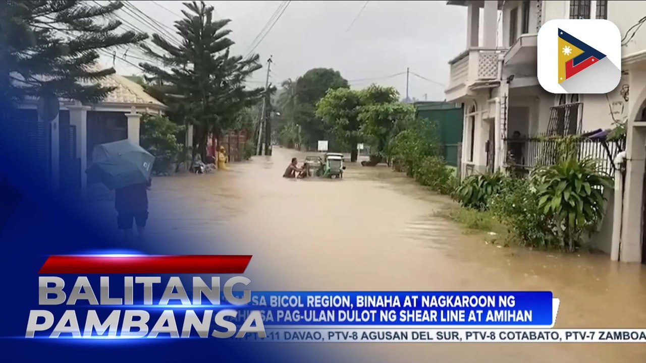 Ilang lugar sa Bicol Region, binaha at nagkaroon ng landslide dahil sa pag-ulan dulot ng shear line at amihan