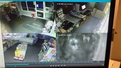 CCTV shows robbers breaking into a Morrisons Daily branch in Wolverhampton