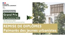 Grand Prix de l'urbanisme et Palmarès des jeunes urbanistes 2024  - Remise des diplômes des PJU