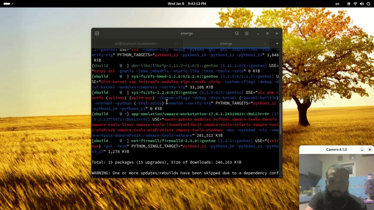 Skip the emerge of failing packages during gentoo upgrade