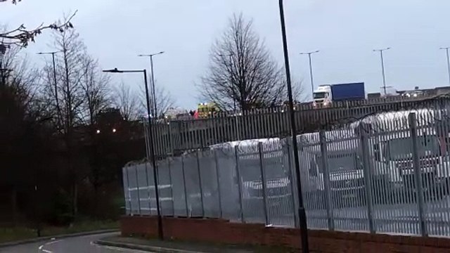 Ambulances at scene of incident on Doncaster city centre bridge
