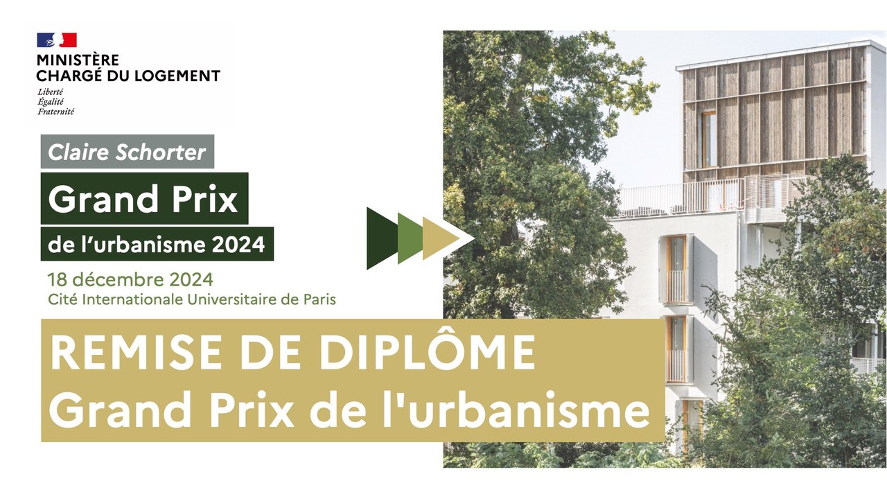 Grand Prix de l'urbanisme et Palmarès des jeunes urbanistes 2024  - Remise du diplôme GPU à Claire Schorter