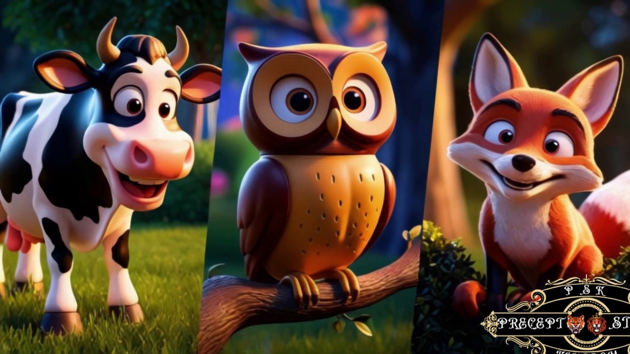 The Farmyard Fables - A Cow, an Owl, and a Fox's Adventure | Animated Stories For Kids And All Ages