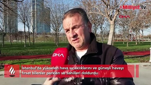 İstanbul'da güneşli havayı fırsat bilenler sahillere akın etti