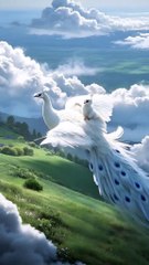 Flying peacocks beautiful