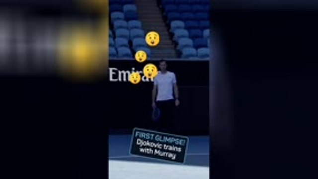 FIRST GLIMPSE! Djokovic trains with Murray