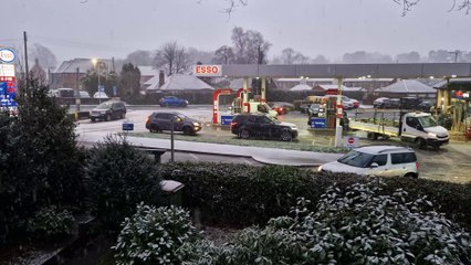 Snow falling in Storrington on Wednesday, January 8, 2025