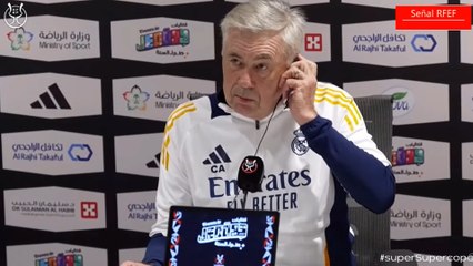 Ancelotti se 'aburre' de defender a Vini: "¿Otra vez? Sí, estamos contentos con él"