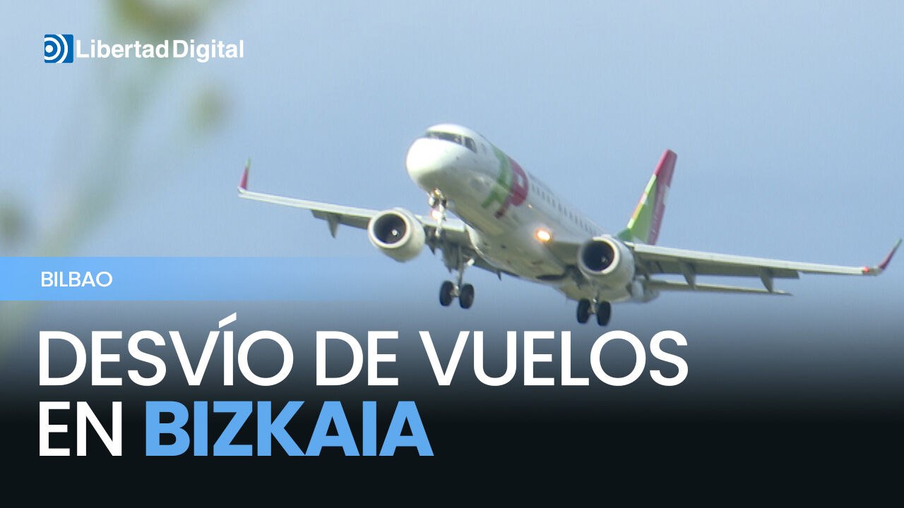 Aterrizajes accidentados y desvío de vuelos por el viento en Bizkaia