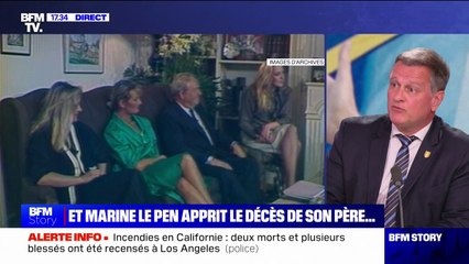 Mort de Jean-Marie Le Pen: "Il est parti apaisé avec d'excellents rapports avec ses filles", assure Louis Aliot (maire RN de Perpignan)