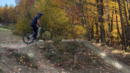 Boy tries to conquer a gap jump but faces a hard landing instead