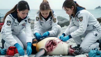 Heroic Antarctic Rescue: Navy Girls Save Giant Emperor Penguin Family!