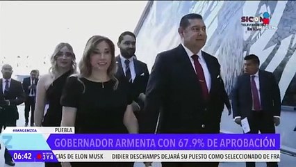 Alejandro Armenta comenzó su mandato con una alta aprobación ciudadana