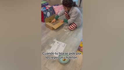 Una niña recibe un chuletón como regalo de Reyes y su reacción se hace viral