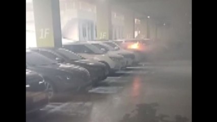 대전 대화동 상가건물 주차 차량서 불...다친 사람 없어 / YTN