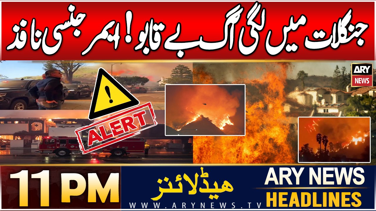 ARY News 11 PM Headlines 8th JAN 2025 Wildfires rage out of control