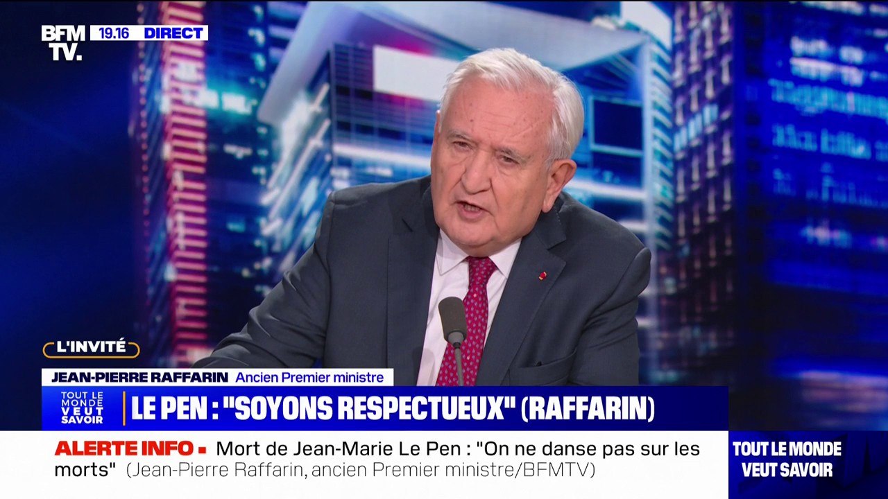 Jean-Pierre Raffarin: "Jean-Marie et Marine Le Pen ne sont pas au même stade de la dérive, mais ils sont sur la même voie. Une dérive populiste qui conduit à la violence"