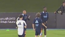 Modric and Mbappé's fun rock, paper, scissors game before Spanish Supercup Semifinal