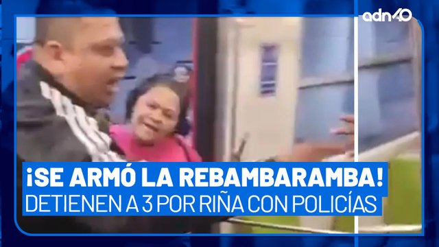 Detienen a tres personas por riña con policías en el Metro CDMX, un detenido tiene antecedentes