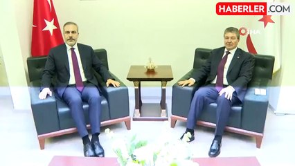 Dışişleri Bakanı Fidan, KKTC Başbakanı Üstel ile Görüştü
