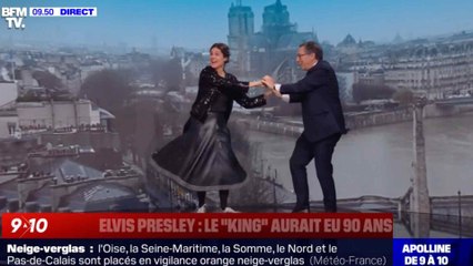 Apolline de Malherbe danse un rock en direct sur BFM TV