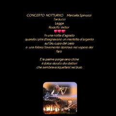 CONCERTO  NOTTURNO     Marcella Spinozzi TarducciLeggeRodolfo Vettor ♥️♥️♥️