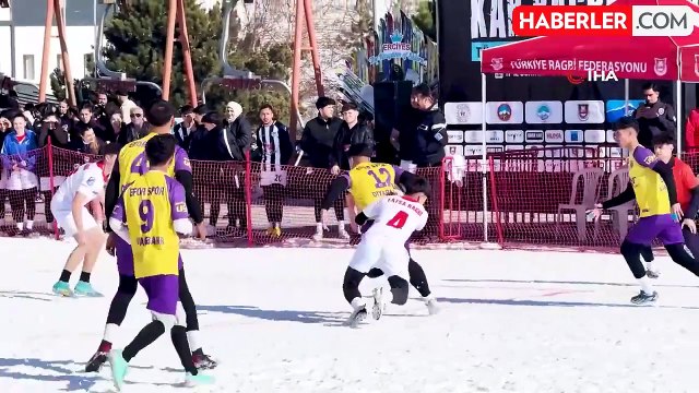 Erciyes'te Kar Ragbi Türkiye Şampiyonası Heyecanı