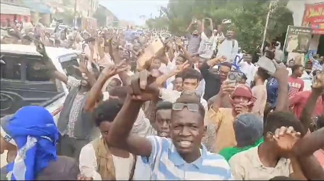 السودانيون يحتفلون مع تقدم الجيش في عاصمة ولاية الجزيرة الخاضعة لسيطرة قوات الدعم السريع