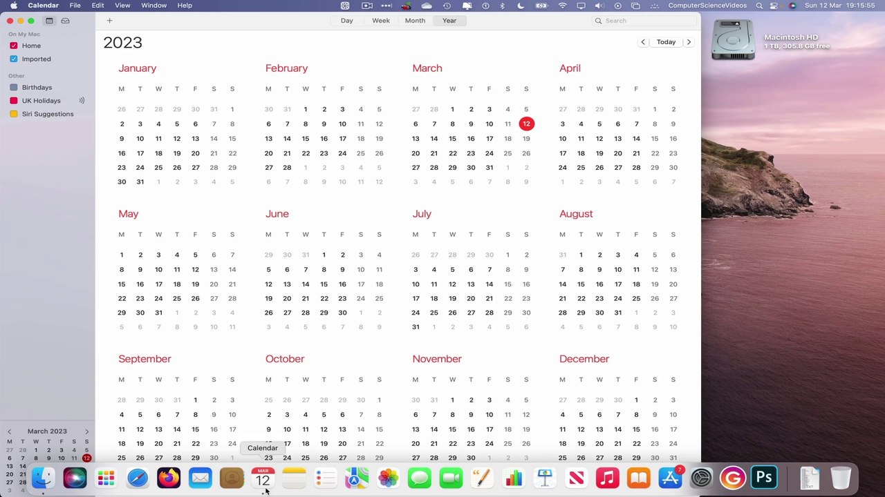 How to ACCESS the Calendar Application from The Dock Using a Mac - Basic Tutorial | New